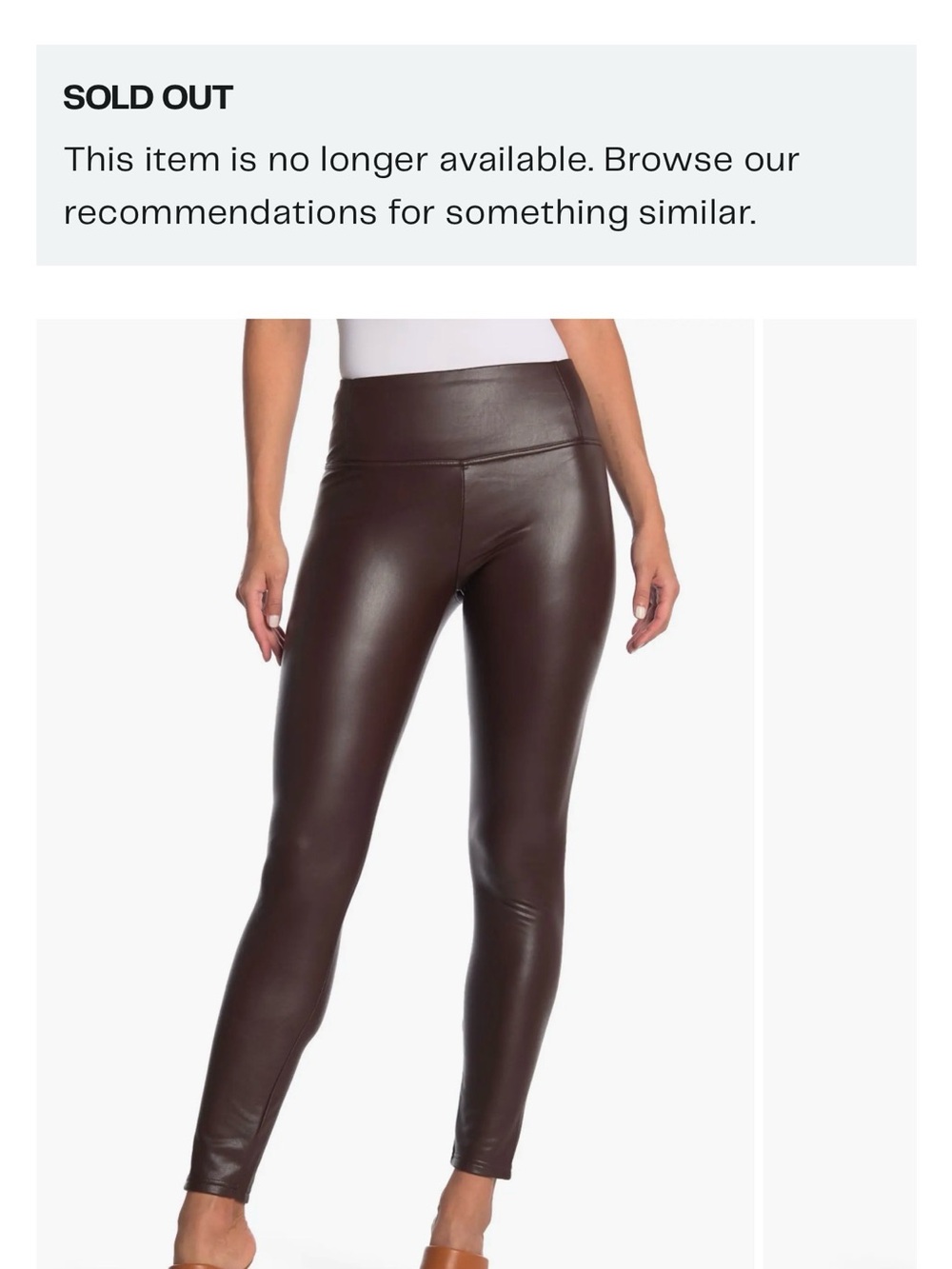 bagatelle Faux Leather Leggings in Camel Brown